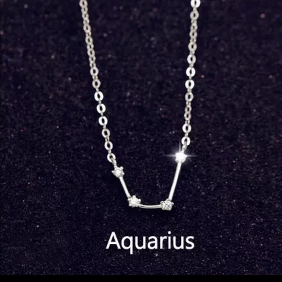 Jewelry - Aquarius 925 Sterling Silver Zodiac Necklace New